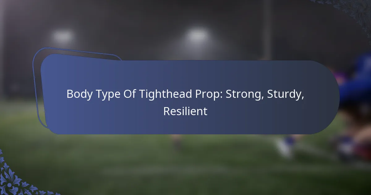 Body Type Of Tighthead Prop: Strong, Sturdy, Resilient