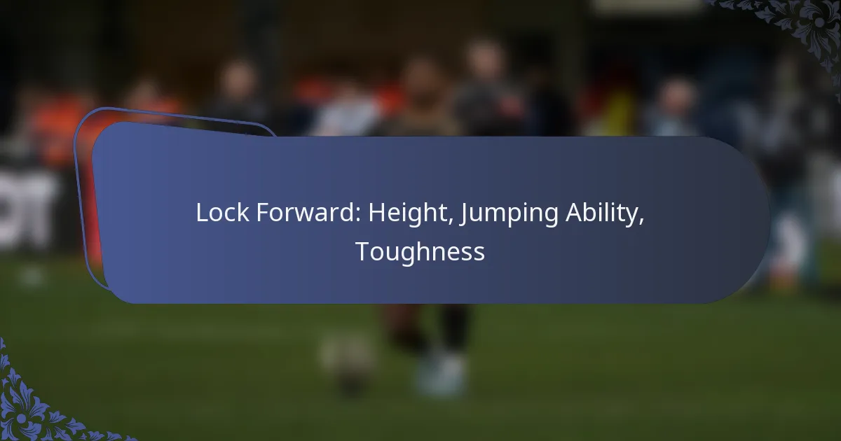 Lock Forward: Height, Jumping Ability, Toughness