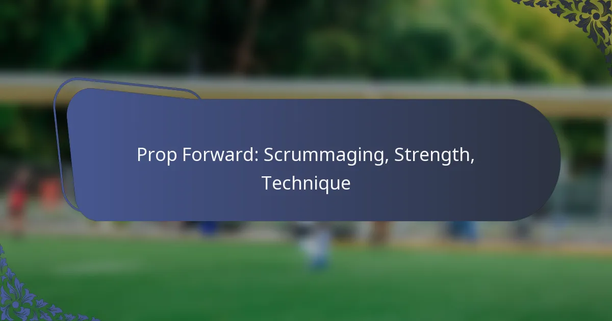 Prop Forward: Scrummaging, Strength, Technique