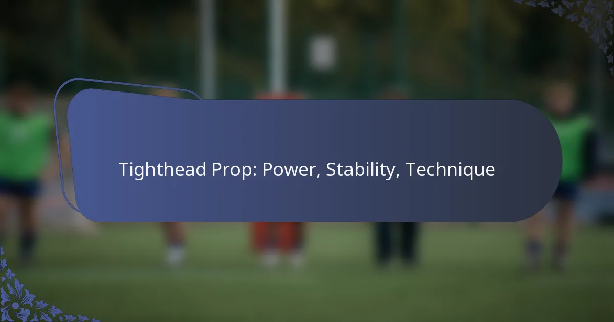 Tighthead Prop: Power, Stability, Technique