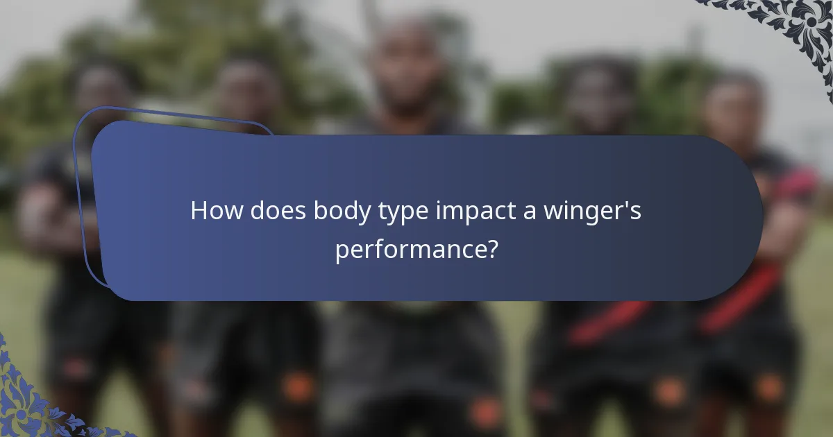 How does body type impact a winger's performance?
