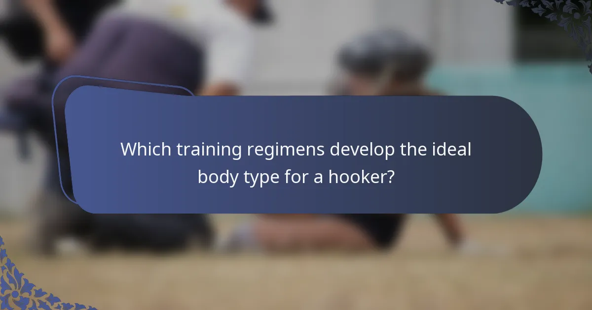 Which training regimens develop the ideal body type for a hooker?